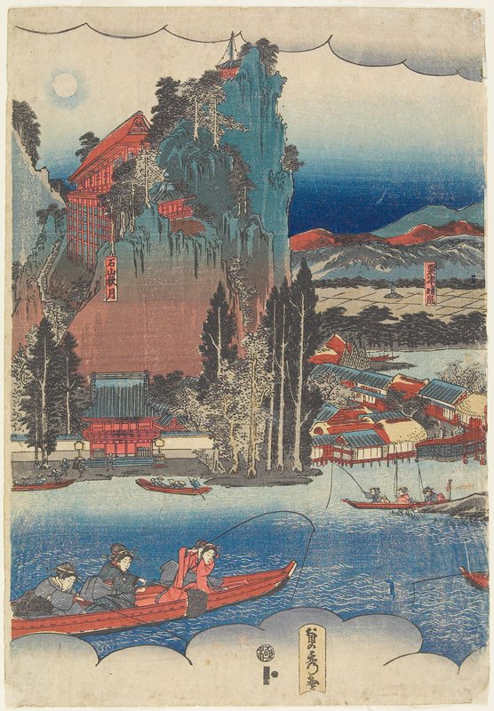 Eight Views of Lake Biwa, Utagawa Sadahide, 1830s