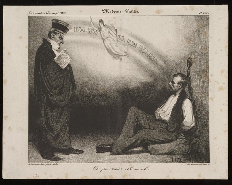 Moderne Galilée, Et pourtant elle marche (from La Caricature)