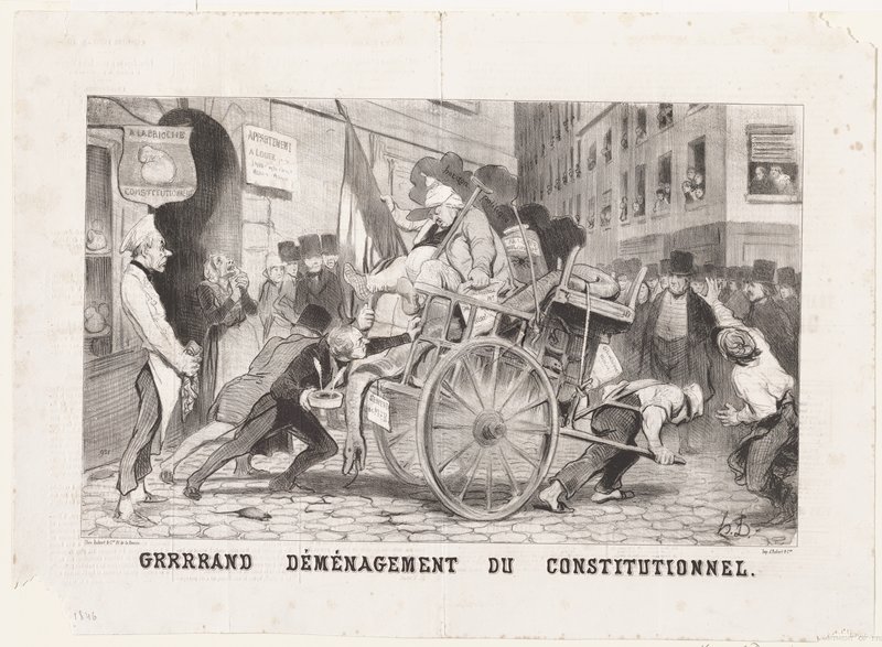 Grrrrrand Demenagement Du Constitutionnel, from Le Charivari