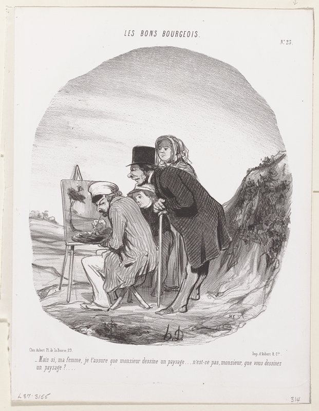 But yes, my wife, I assure you that monsieur is drawing a landscape. . . it is a landscape, monsieur, isn't it?