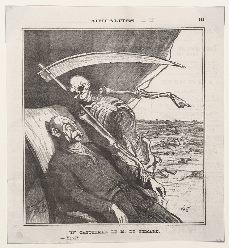 Un Cauchemar de Mr. de Bismark. Merci! (Actualités), from Le Charivari