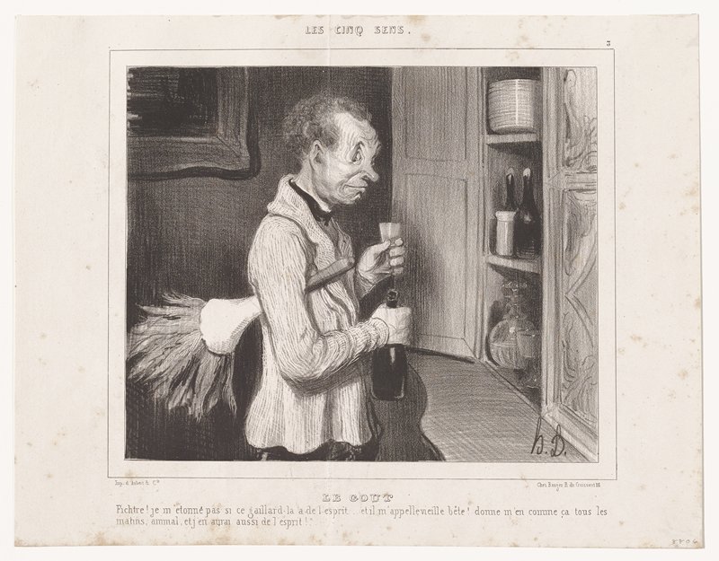 Le Gout.  Fichtre!  je m'etonné pas ..... (Les Cinq Sens), from La Caricature