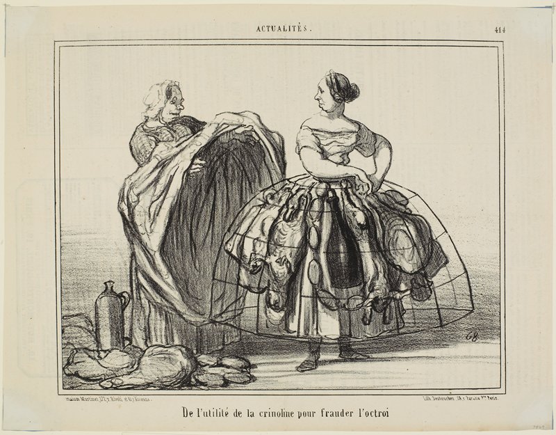 Concerning the advantage of a crinoline for cheating the toll-house