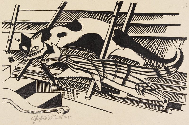 Cats, Gerhard Marcks, 1921