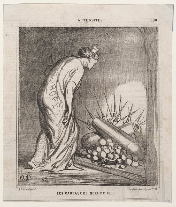 Les cadeaux de Noël de 1868 (Actualités), from Le Charivari