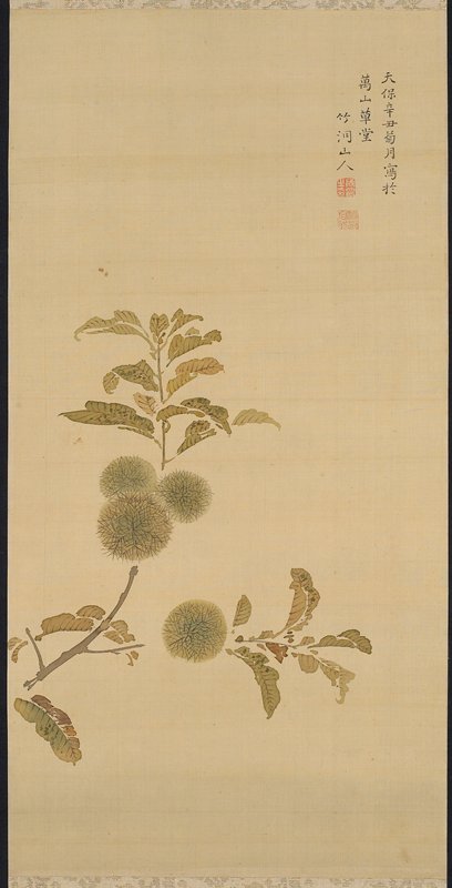 Chestnuts, Nakabayashi Chikutō, 1841