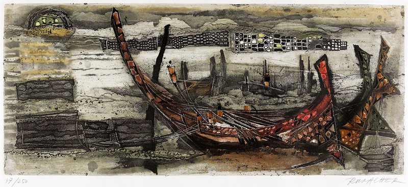Abstract Composition, Suzanne Runacher, 20th century