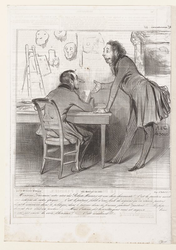 Monsieur Daumier, votre série... est... charmante... (Robert Macaire), from Le Charivari