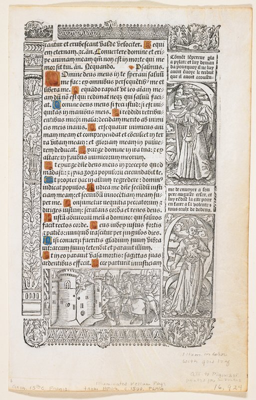 Illuminated Page, from Horae, attributed to Pigouchet, c. 1500