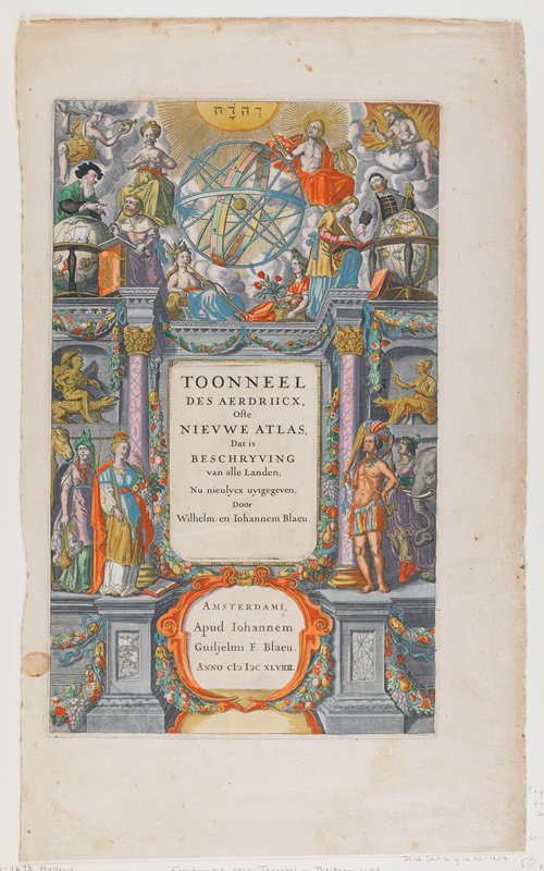 Frontispiece from Tooneel, or Theatrum, Joan Blaeu, 1649