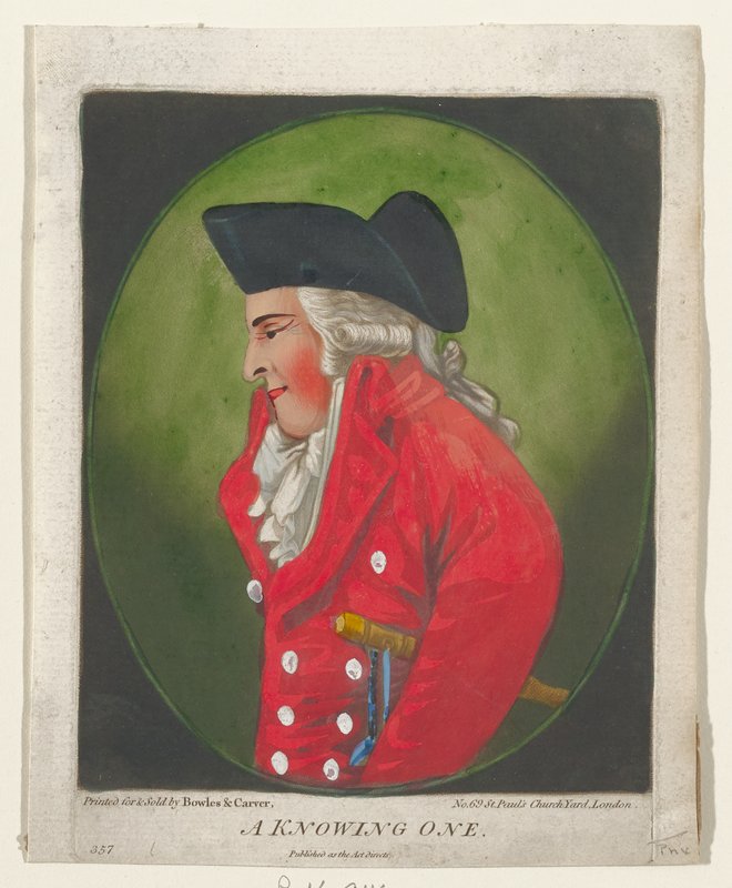 A Knowing One, from A Set of Heads, Robert Dighton, c. 1795