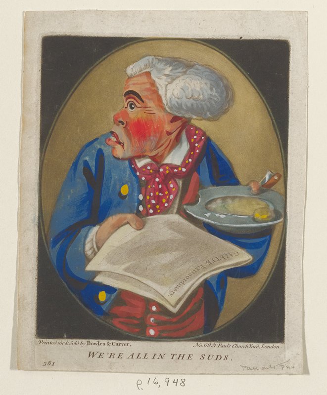 We're All in the Suds, from A Set of Heads, Robert Dighton, c. 1795