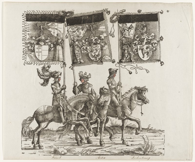 Friuli, Andrex, and Tockenburg, from The Triumph of Maximilian I, Attributed to Albrecht Altdorfer, 1796