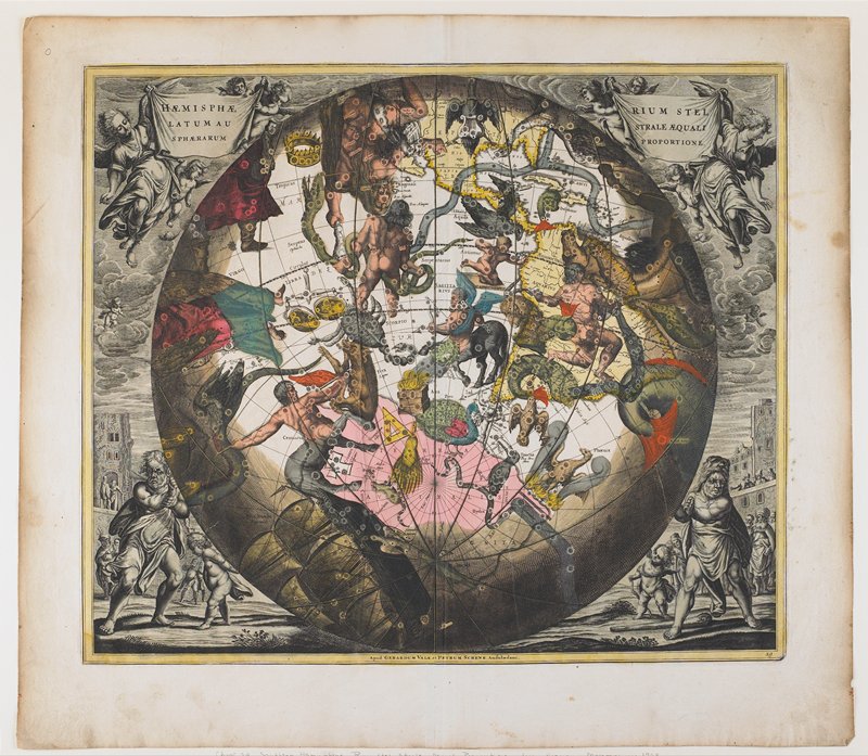The Southern Stellar Hemisphere with Equally Proportioned Spheres, plate 29 from Harmonia Macrocosmica, Andreas Cellarius, 1660