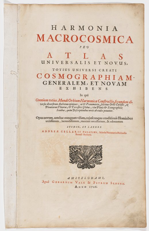 Title Page: Harmonia Macrocosmica/ sev/ Atlas/ Universalis et Novus/..., from Harmonia Macrocosmica, Andreas Cellarius, 1708