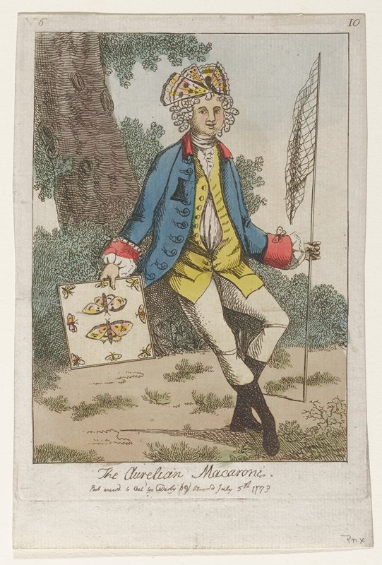 The Aurelian Macaroni, Matthew Darly, July 5, 1773