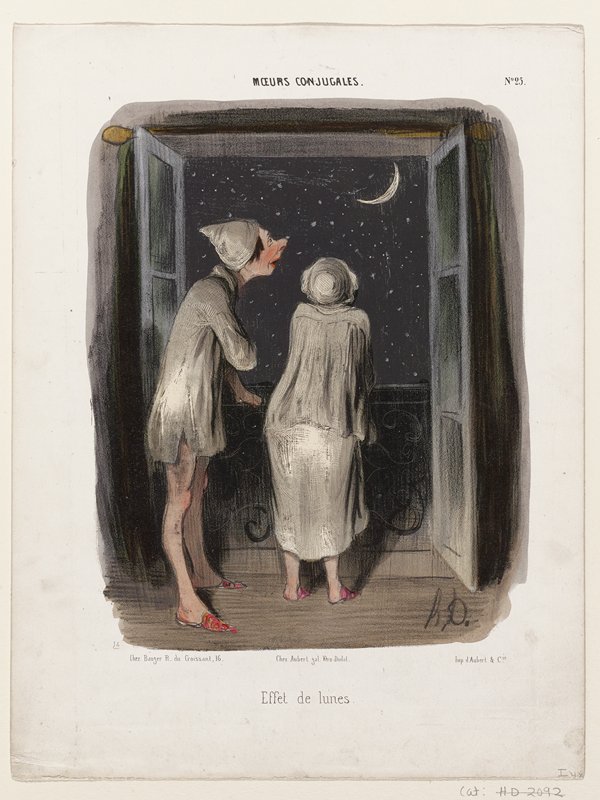 Effet de lunes, Honoré Daumier, 1840