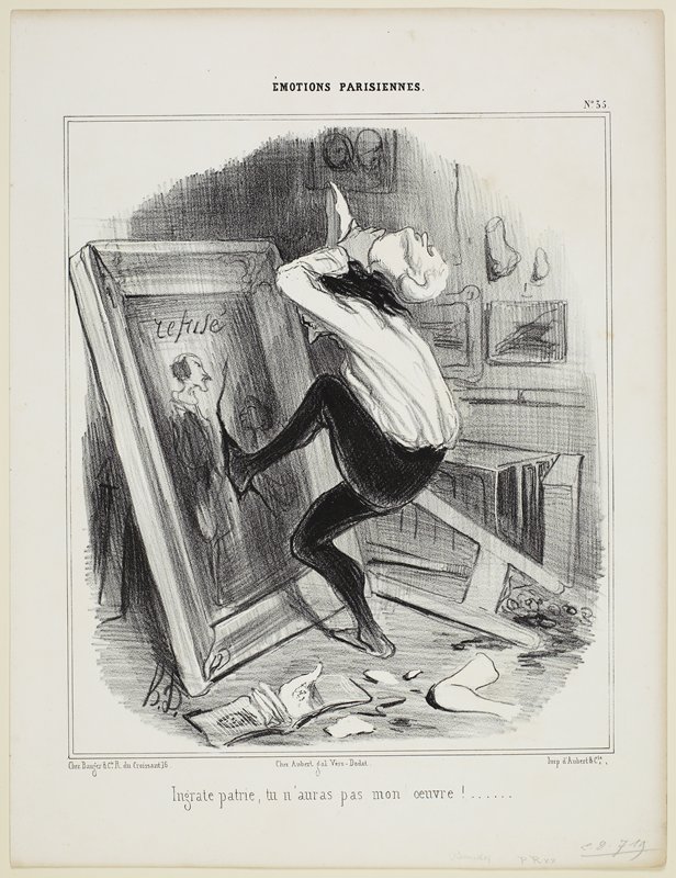 Ungrateful nation, you will not have my masterpiece!, Оноре Домье, 1840