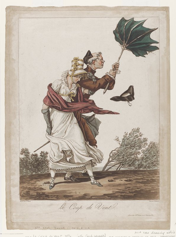 Le Coup de Vent, Louis-Philibert Debucourt, 1816