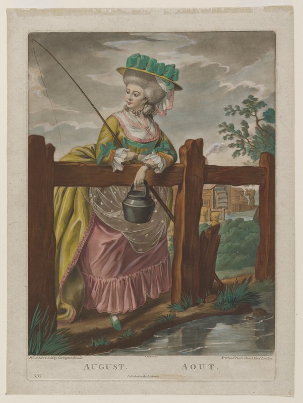 August, from The Twelve Months, Robert Dighton, c. 1781