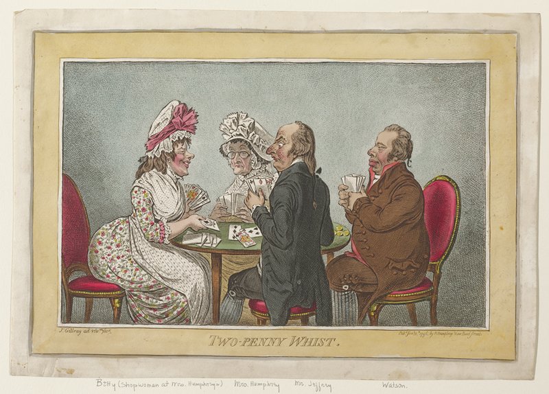 Two-Penny Whist, James Gillray, January 11, 1796
