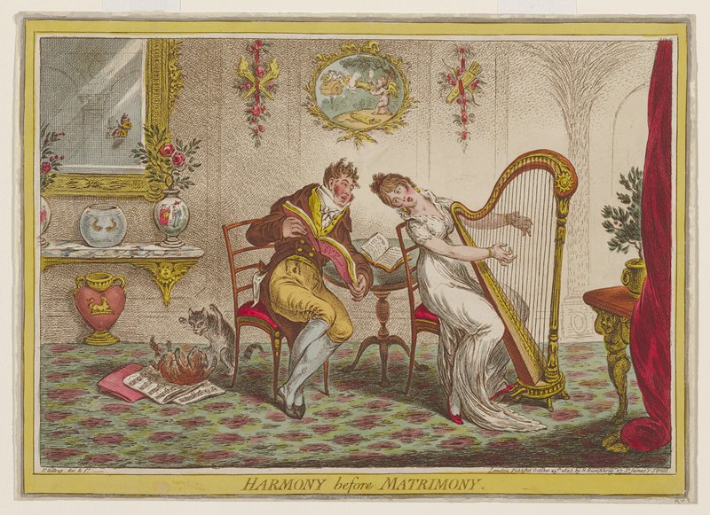 Harmony Before Matrimony, James Gillray, October 25, 1805