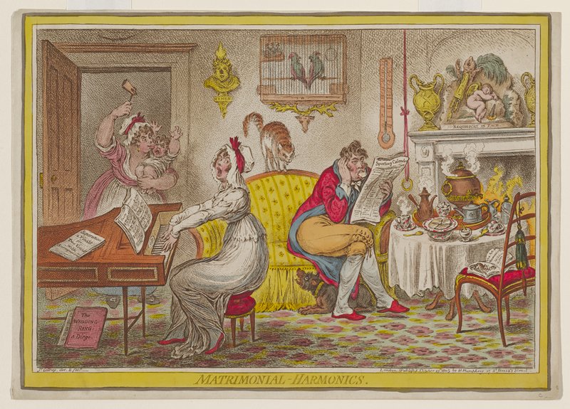 Matrimonial Harmonics, James Gillray, October 25, 1805