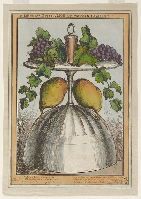 A Desert [sic] Imitation of Modern Fashion, William Heath, c. 1830–32