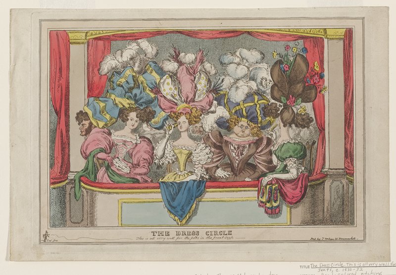 The Dress Circle, William Heath, c. 1830–32