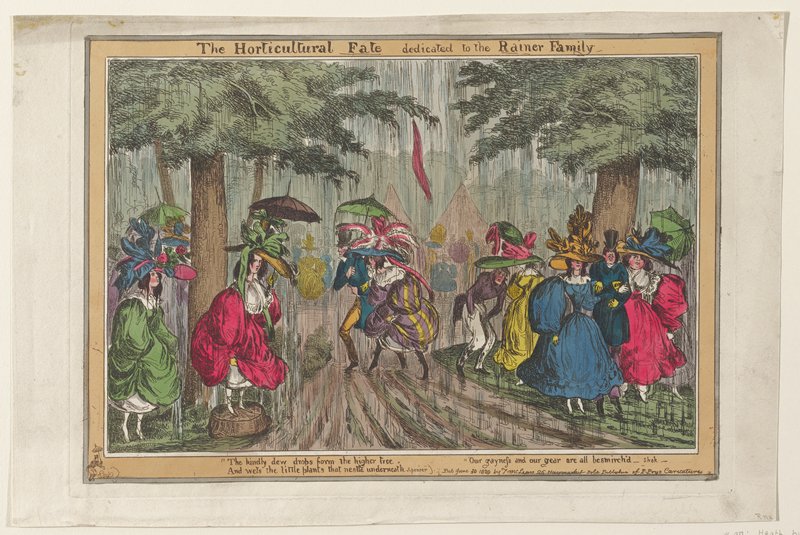 The Horticultural Fate/ dedicated to the Rainer Family, William Heath, June 30, 1829