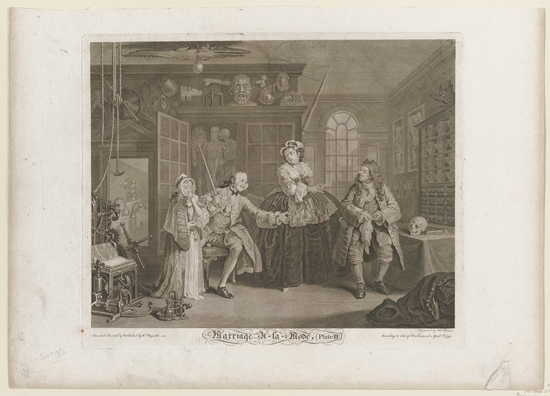 Plate III, from Marriage A-La-Mode, Уильям Хогарт, 1745
