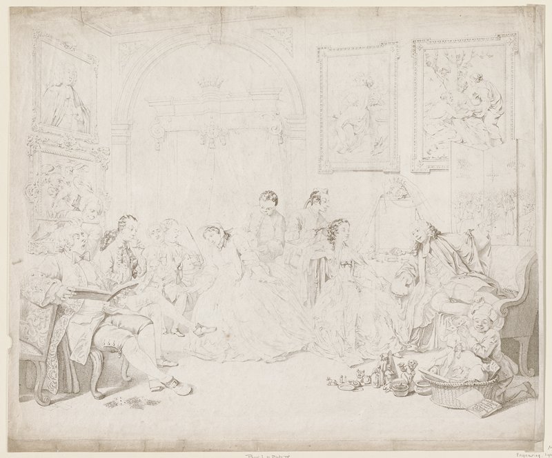 Plate IV, from Marriage A-La-Mode, Уильям Хогарт, 1745