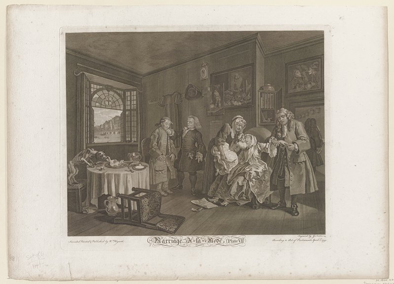 Plate VI, from Marriage A-La-Mode, Уильям Хогарт, 1745