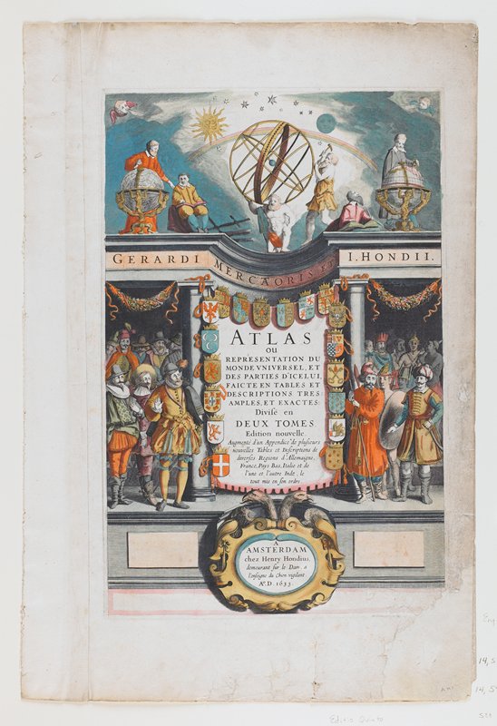 Dedication to Luoys de Bourbon, XIII. DVNOM, from Atlas by Jodocus Hondius