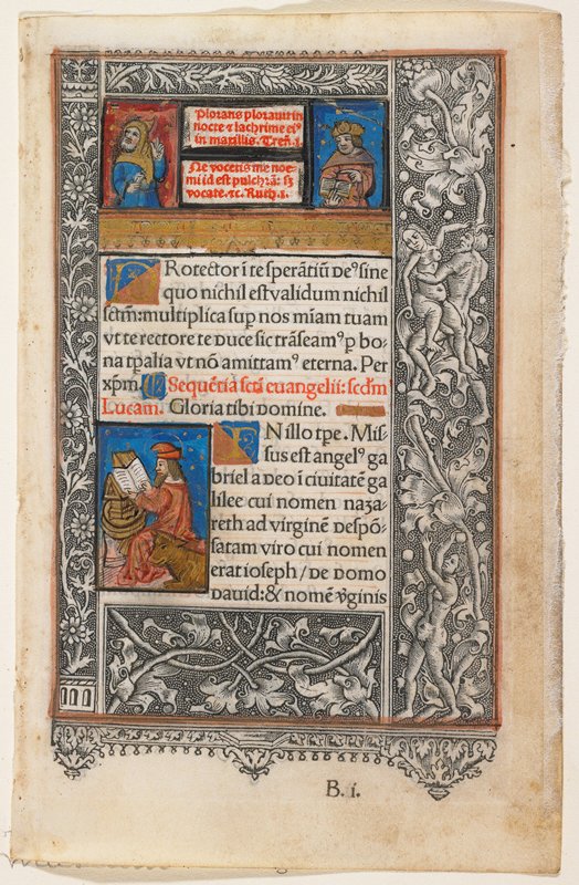 Illuminated Page from a French Book of Hours, Thielman Kerver, c. 1505–10