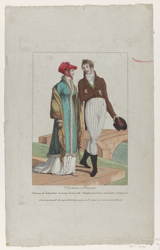 Polonaise de Satin Schals..., from Costume Francais, Basset, 18th century