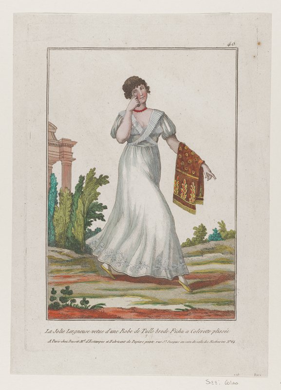 La Jolie Lorgneuse..., from Costume Francais, Basset, 18th century