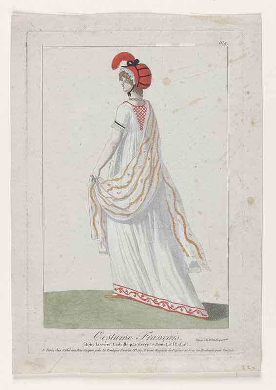 Robe lassé en Cadrille par derrier..., from Costume Français, Jacques-François Chereau, 18th century
