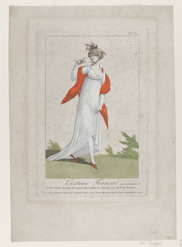 Robbe ouverte surmonté d'un petit Collet..., from Costume Français, Jacques-François Chereau, 18th century