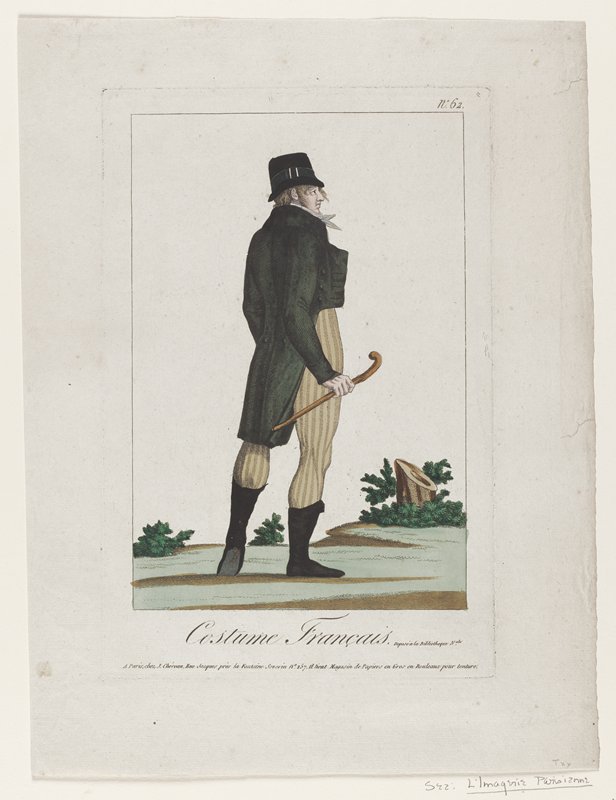 Gentleman, from Costume Français, Jacques-François Chereau, 18th century