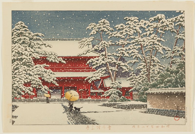 Snow at Zōjōji Temple, Kawase Hasui, 1930s