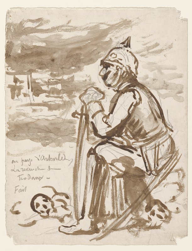 Seated Soldier with Sword, Maximilien Luce, 19th-20th century