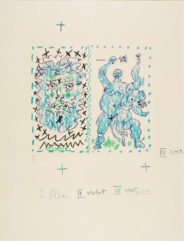 Cover for an Exhibition Catalogue: Picasso, Dessins d'un Demi-Siècle, Пабло Пикассо, 1956