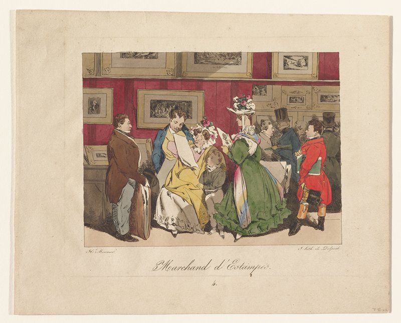 Marchand d'Estampes, Henri Monnier, c. 1830