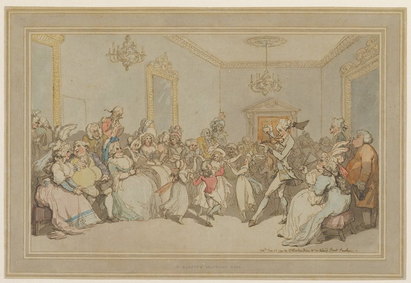 A Dancing Master's Ball (Assembly Room at Bath), Thomas Rowlandson, June 26, 1790
