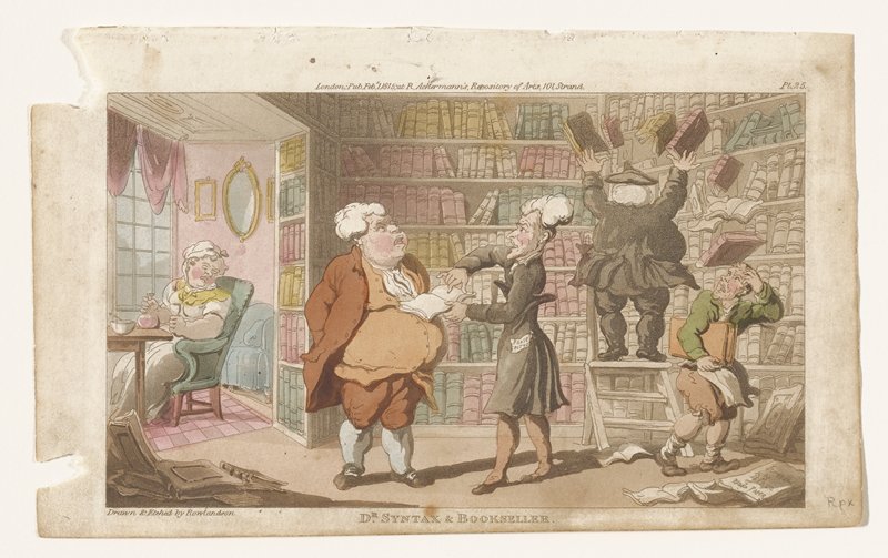 Dr. Syntax and Bookseller, Thomas Rowlandson, February 1, 1815