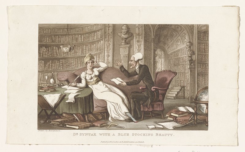Dr. Syntax with a Blue Stocking Beauty, Thomas Rowlandson, November 1, 1820
