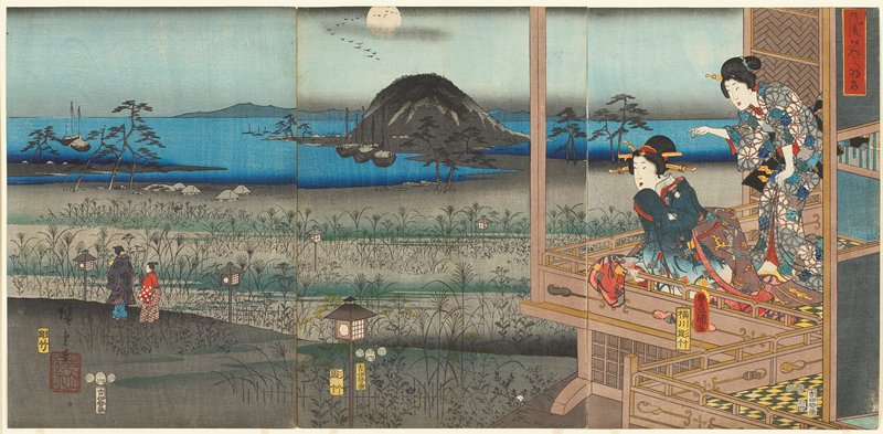 Akashi, Utagawa Kunisada, 1853, 4th month