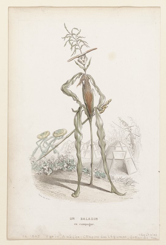 Un Baladin/ en campagne, Amédéé Varin, c. 1845