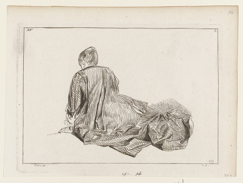 Costume Plate No. 161, Antoine Watteau, 18th century
